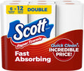 Scott Paper Towels, Choose-A-Sheet, 6 Double Rolls, 108 Sheets Per Roll